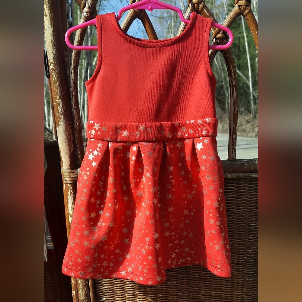 🍀3/15 Patriotic Red Girl Dress